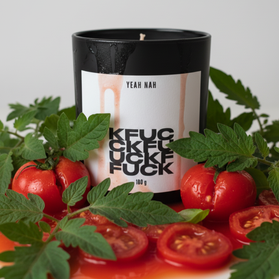 F*CK. Smells like Tomato Leaf Candle