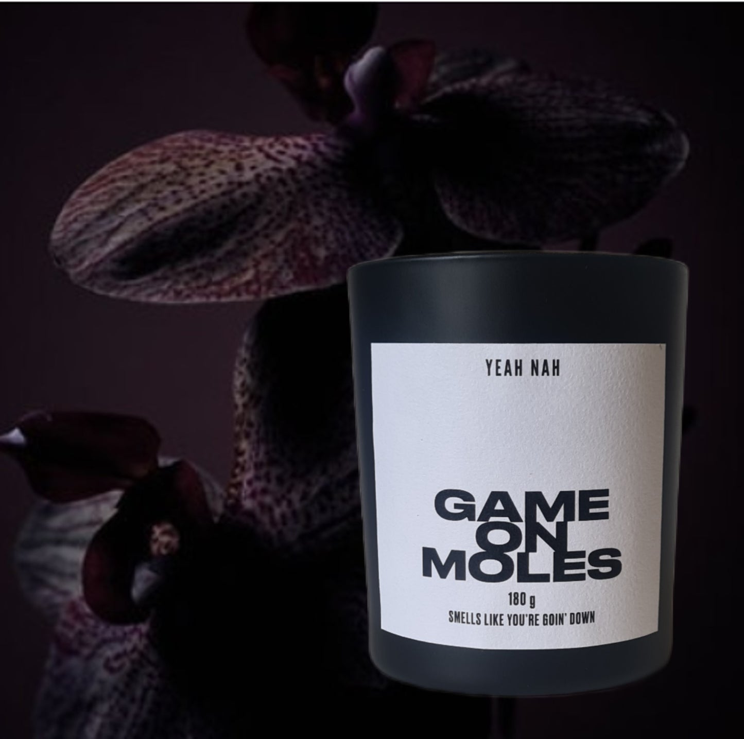 Game on Moles. Smells Like You're Goin' Down Candle