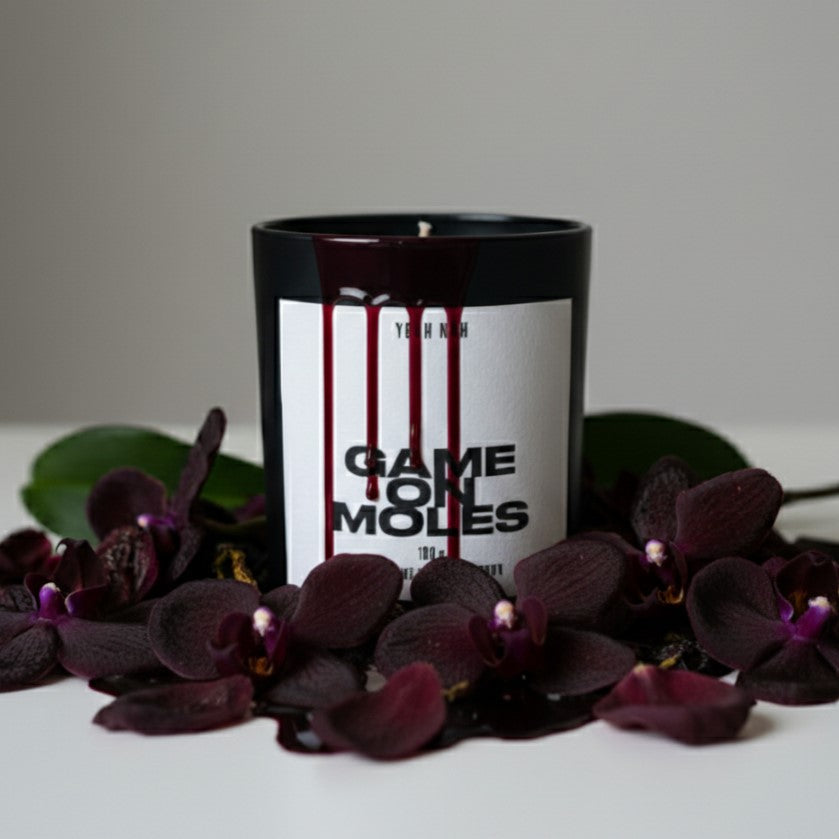 Game on Moles. Smells Like You're Goin' Down Candle