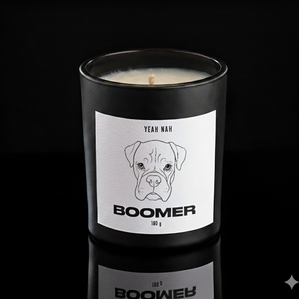 Bespoke Pet Candle. Put your beloved pet on a Yeah Nah candle!