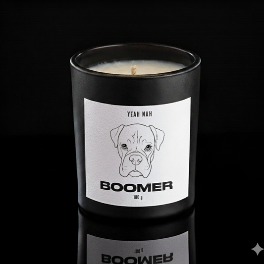 Bespoke Pet Candle. Put your beloved pet on a Yeah Nah candle!