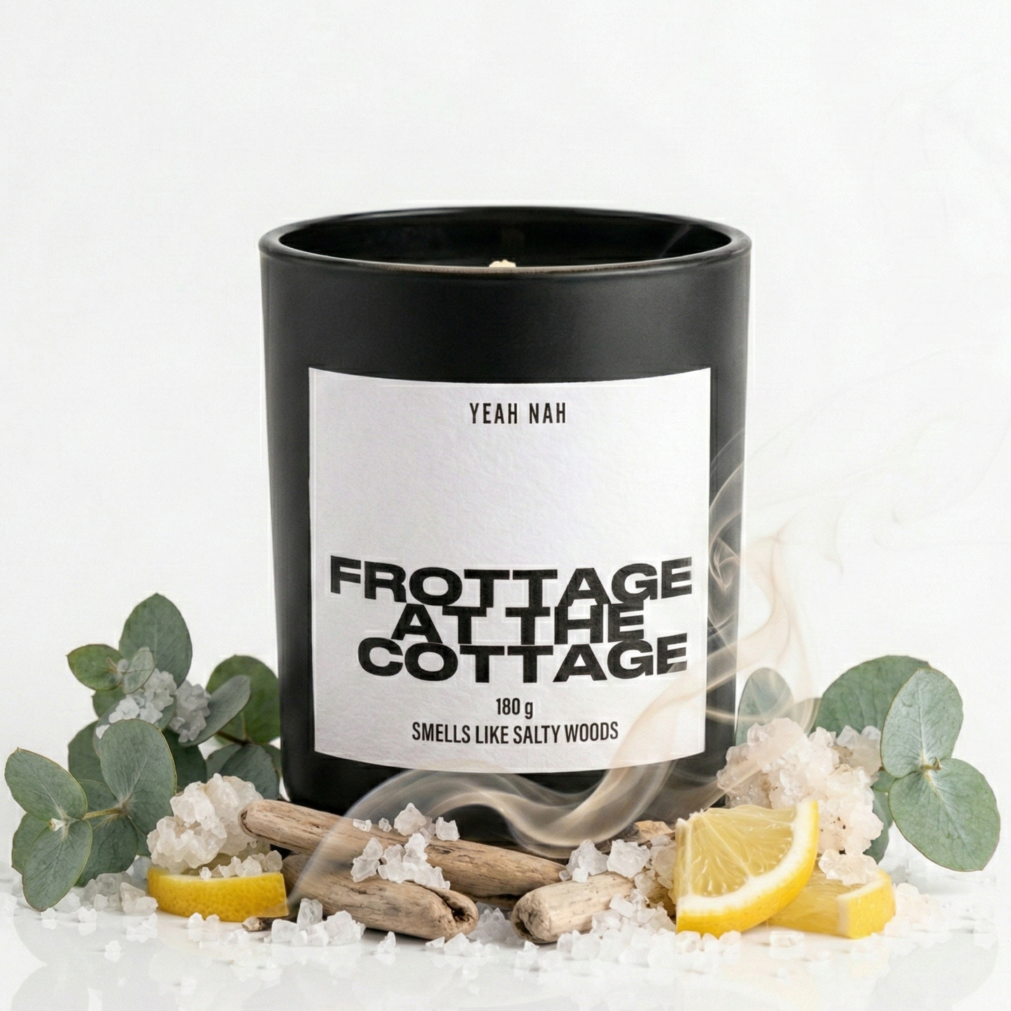 Frottage At The Cottage Candle. Smells like Salty Woods