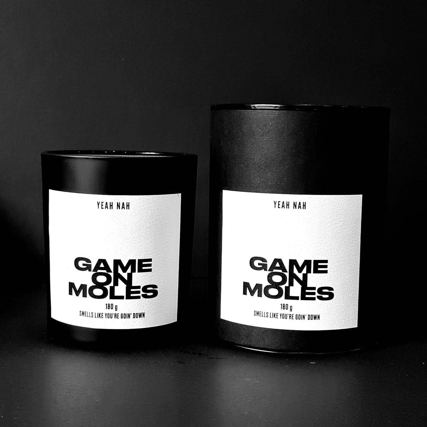 Game on Moles. Smells Like You're Goin' Down Candle